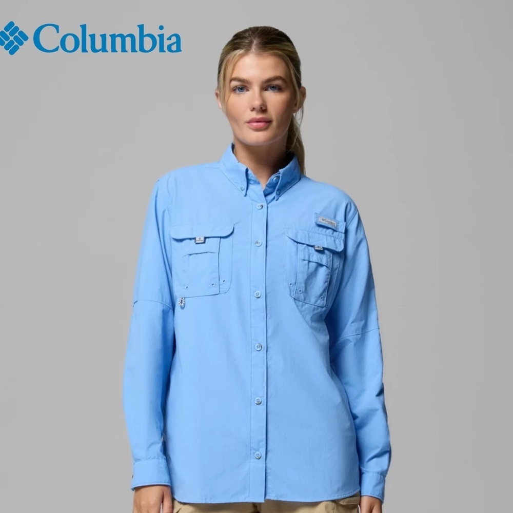 Columbia Sky Blue Outdoor Shirt